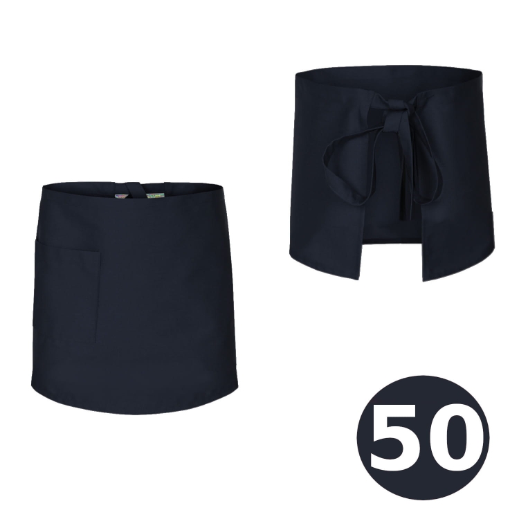 Pitkä baarimikkotakki 50 cm tummansinisessä värissä.