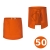 50 cm pitkä oranssi baaritakki