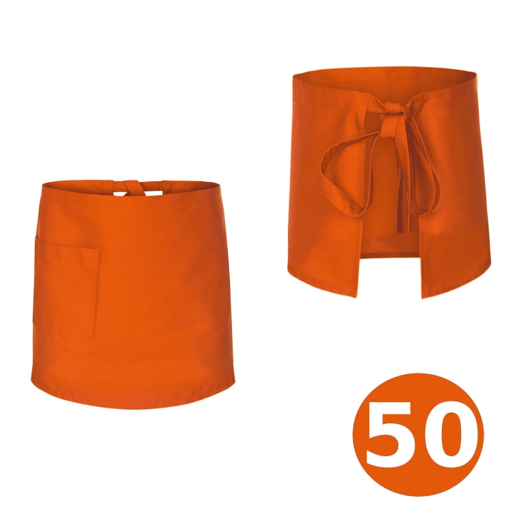 50 cm pitkä oranssi baaritakki