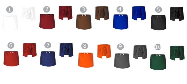 Kokk apron sininen pituus 50 cm