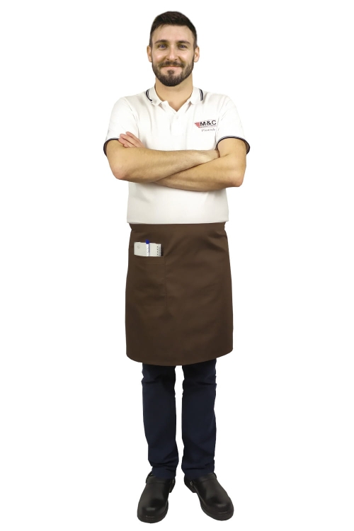 Ruskea tarjoiluhame, pituus 50 cm.