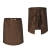 60 cm pitkä ruskea kokk apron