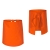 Oranssi kokk apron 60 cm pitkä