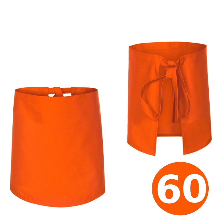 Pitkä oranssi baaritakki 60 cm