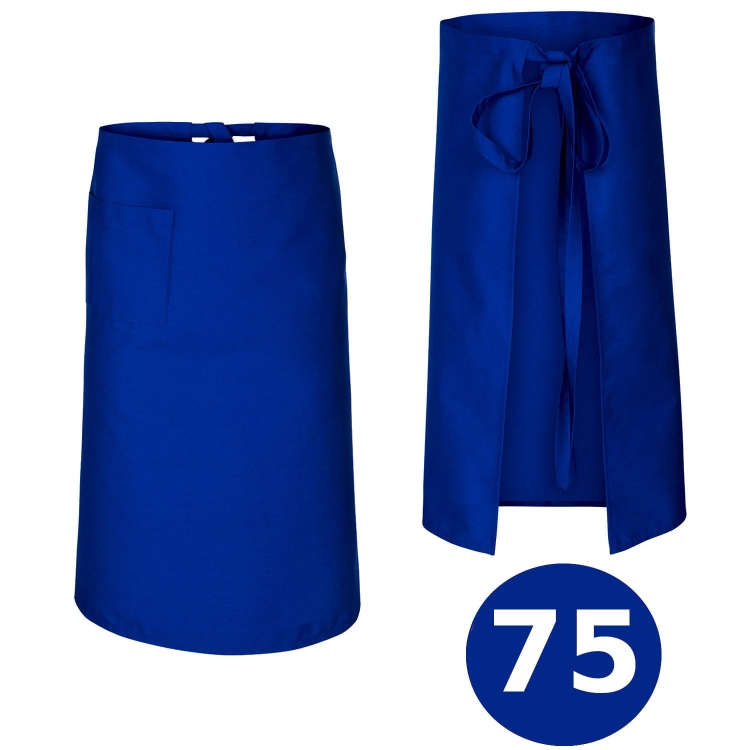 Pitkä sininen baaritakki 75 cm