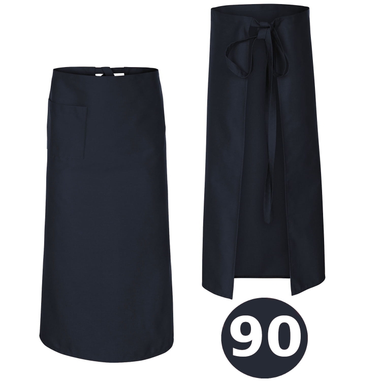 90 cm pitkä tummansininen kokk apron