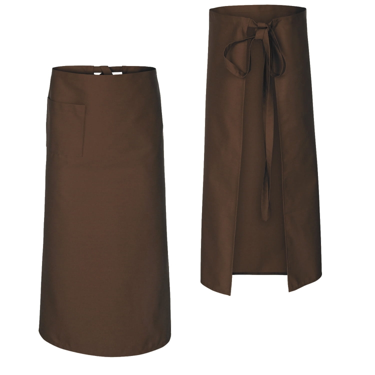 90 cm pitkä ruskea kokk apron