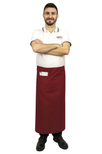 Bordoinen tarjoilijan esiliina, pituus 90 cm