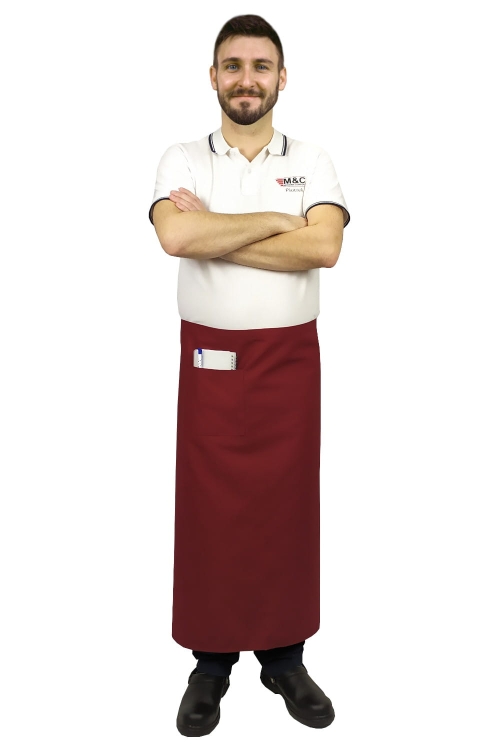 Bordoinen tarjoilijan esiliina, pituus 90 cm