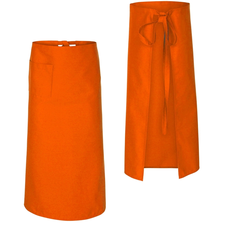 Pitkä oranssi tarjoilijan essu