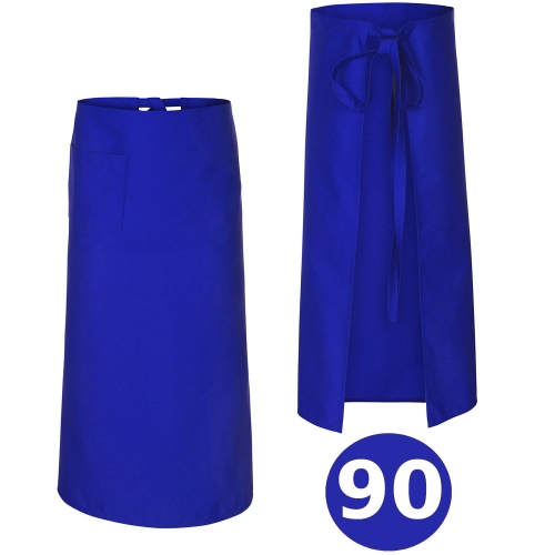 90 cm pitkä sininen keittiöesiliina