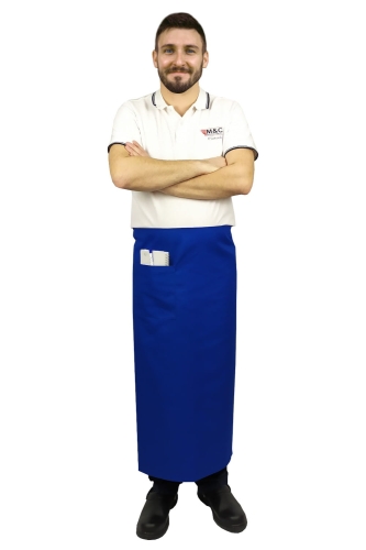 Sininen tarjoiluhame, pituus 90 cm