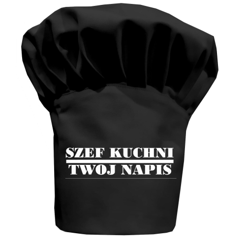 Чорна кухарська шапка Master Chef з вашим написом