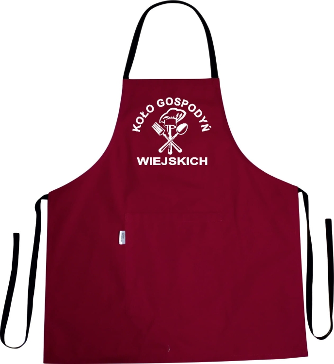 Maaseudun naisten yhdistyksen keittiöesiliina painatuksella