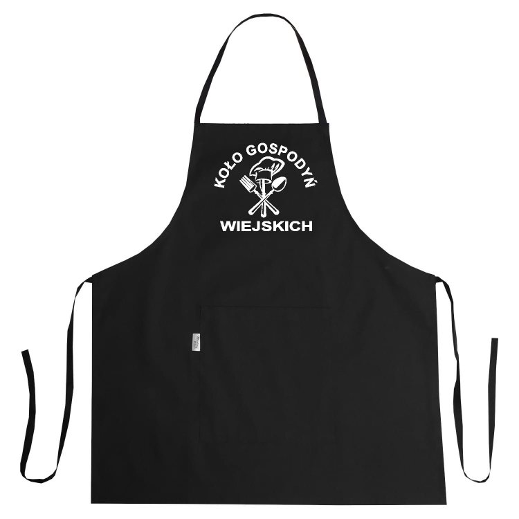 Kokkausessu, jossa on painatus Maaseudun Naisten Yhdistys