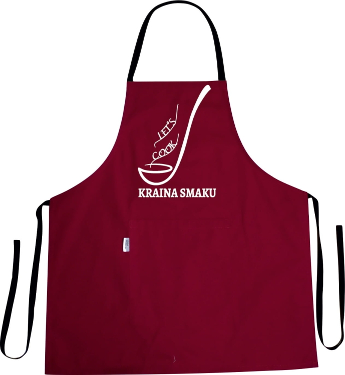 Kokkausessu, jossa on painatus "Lets cook"