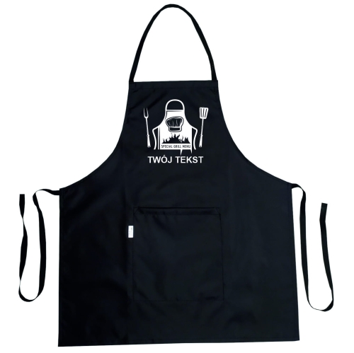 Vesitiivis keittiöesiliina 'Grillivalikko' -grafiikalla