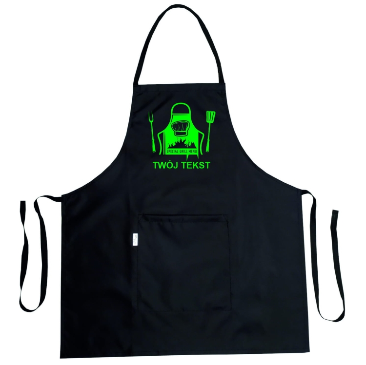 Vesitiivis keittiöesiliina 'Grill Menu' -grafiikalla