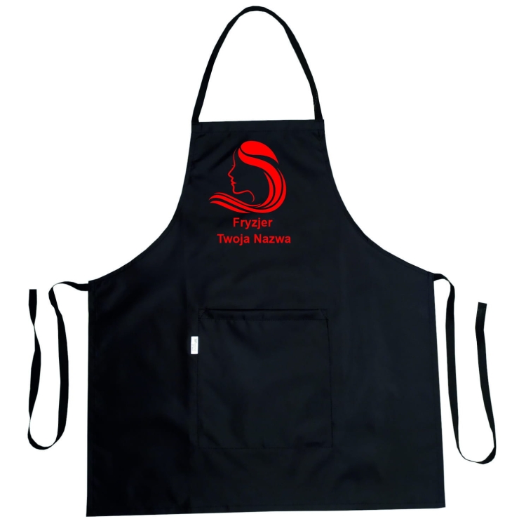 Kampaajan esiliina 'Golden Barber' -kuvalla