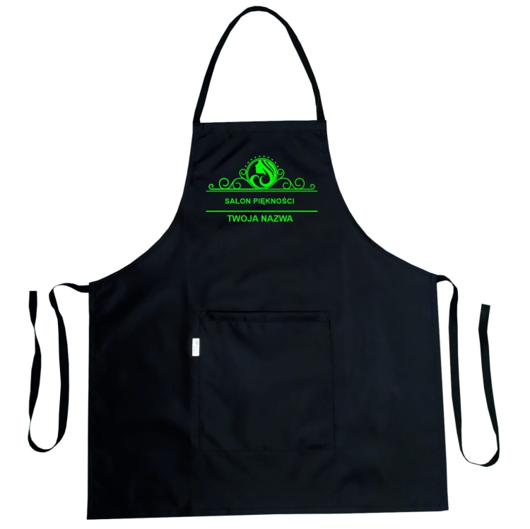 Vesitiivis kampaam apron 'Kauneussalonki' -kuvalla