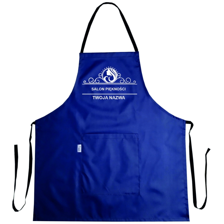 Vesitiivis kampaam apron 'Kauneussalonki' -kuvalla