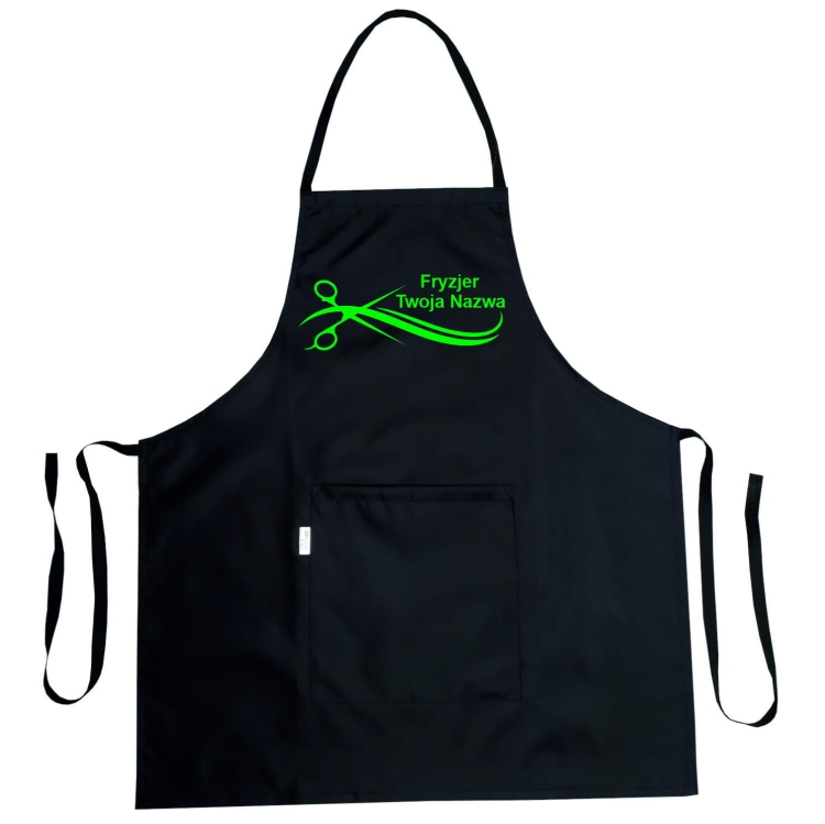 Vesitiivis kampaam apron 'Kultaiset sakset' -kuvalla