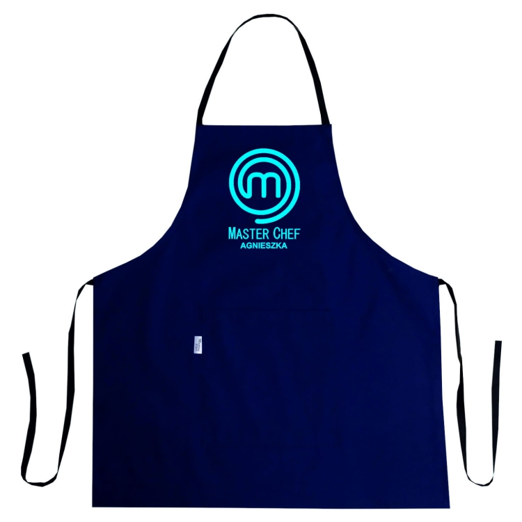 Master Chef -nimellä varustettu painettu keittiöessu