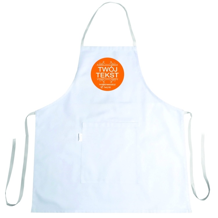 Valitse tekstiä mainostava keittiöesiliina muotoiltuna.