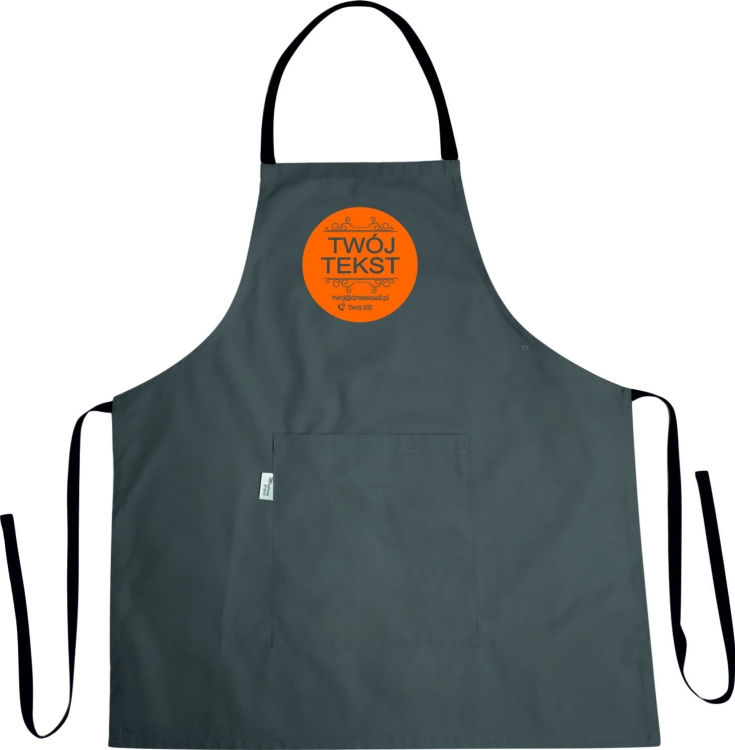 Muotoiltu keittiöliina valitulla mainostekstillä