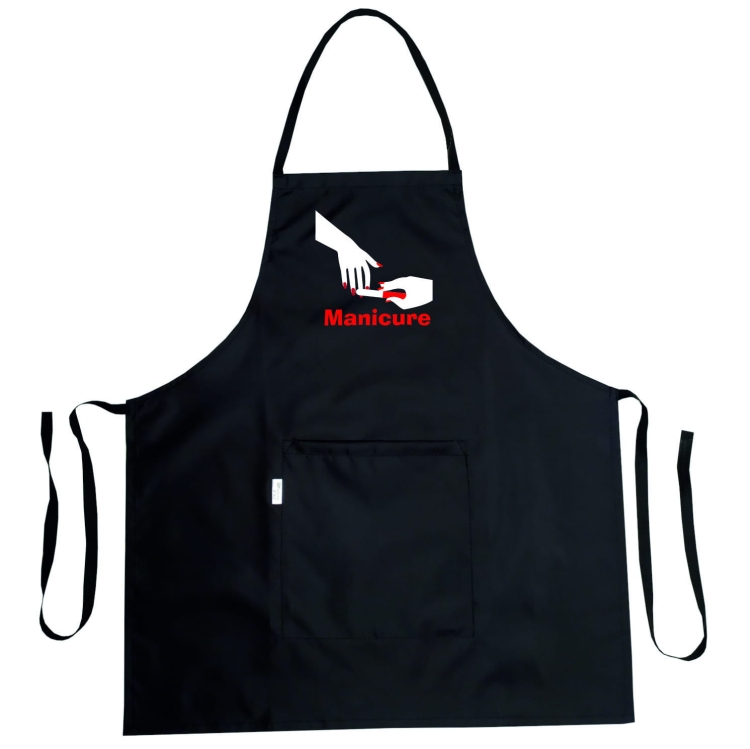 Korkealaatuinen 'Manicure' -grafiikalla varustettu kosmetiikkapuku.