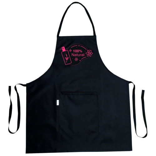 Vedenkestävä kosmetiikkapuku, jossa on 100 % luonnollisten kosmetiikoiden grafiikka.