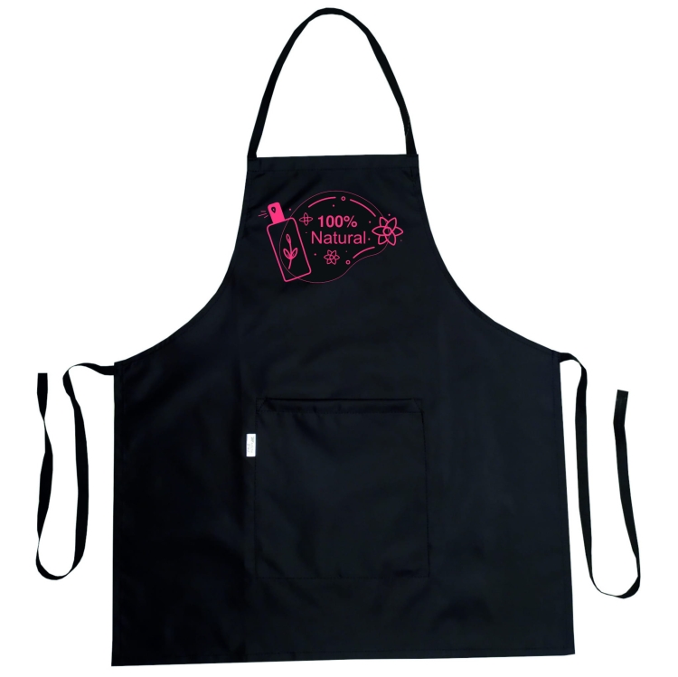 Vedenkestävä kosmetiikkapuku, jossa on 100 % luonnollisten kosmetiikoiden grafiikka.