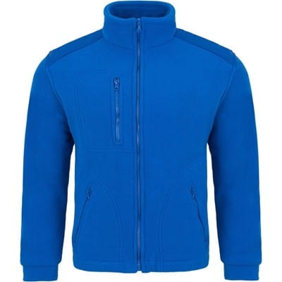 Sininen fleece-paita mukavassa leikkauksessa