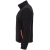Mustat fleece-takki oransseilla yksityiskohdilla.