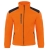 Oranssiin mustilla yksityiskohdilla varustettu fleece-paita.
