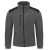 Harmaa fleece-paita mustilla yksityiskohdilla