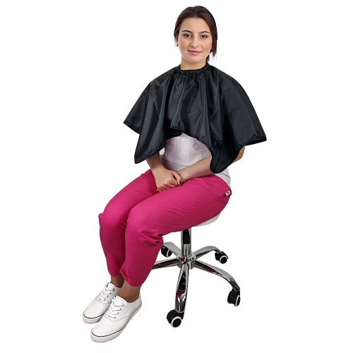 lyhyt vedenpitävä musta hiuspeite