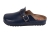 Granatowe klapki medyczne skórzane