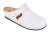 Anatomiczne skórzane klapki zdrowotne białe