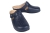 Zdrowotne klapki skórzane anatomiczne granatowe