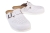 Białe anatomiczne klapki medyczne skórzane