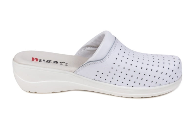 Białe buty medyczne skórzane premium