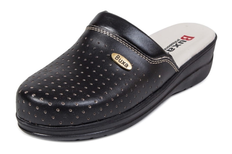 Czarne buty medyczne skórzane Premium