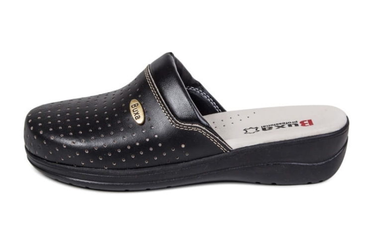 Buty medyczne czarne skórzane Premium