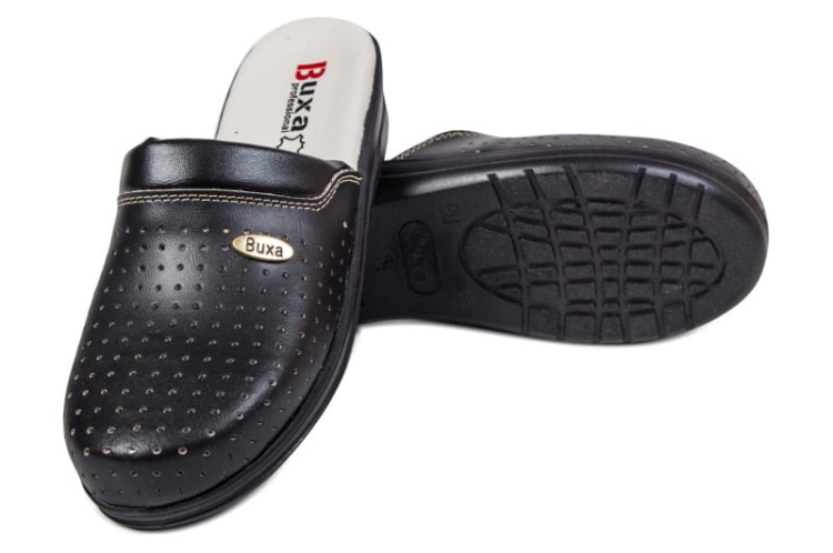 Skórzane buty medyczne Premium czarne