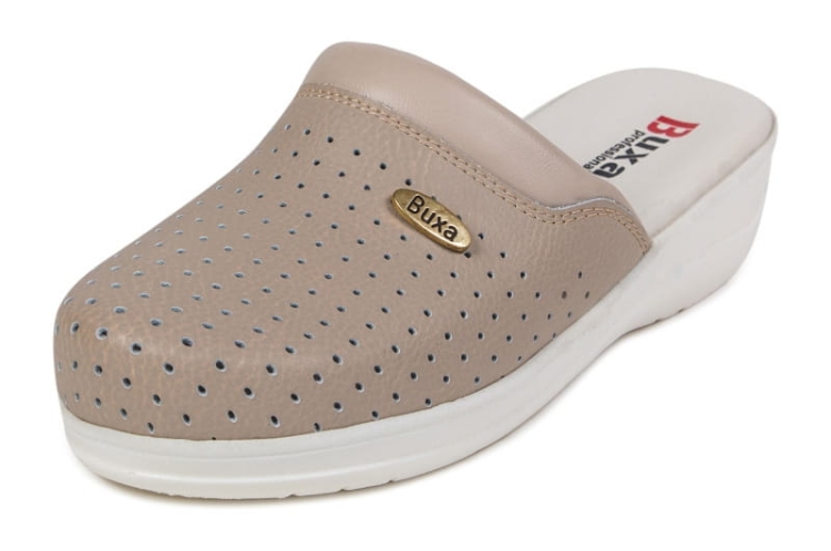 Skórzane buty medyczne premium w kolorze beżowym