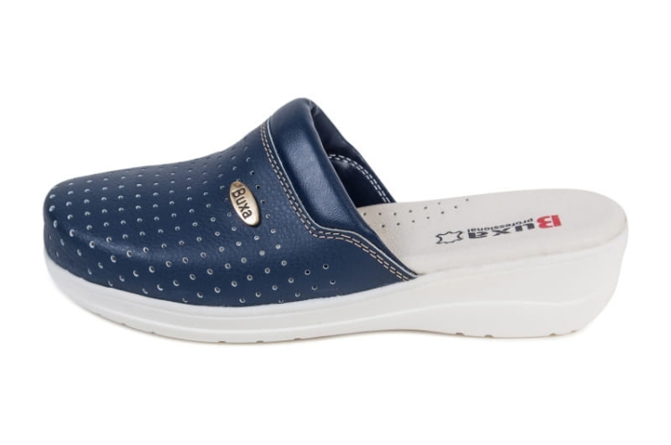 Premium skórzane buty medyczne granatowe