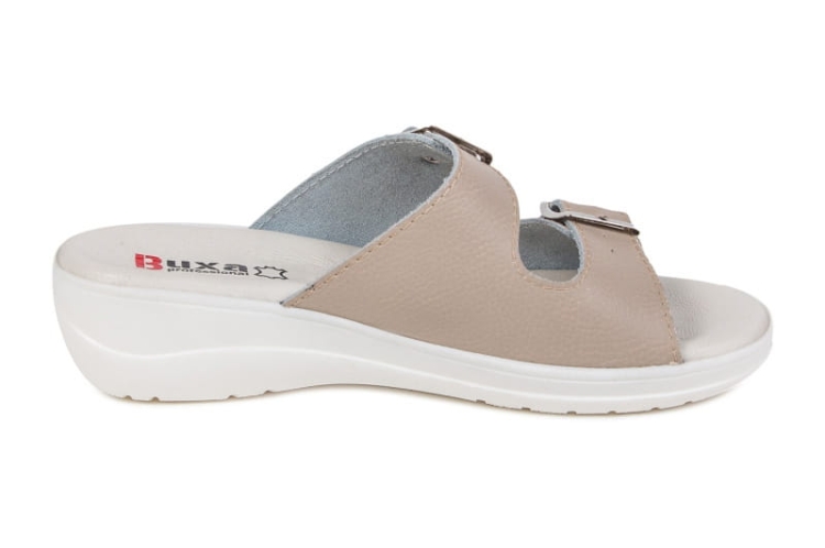 Medyczne buty beżowe skórzane premium
