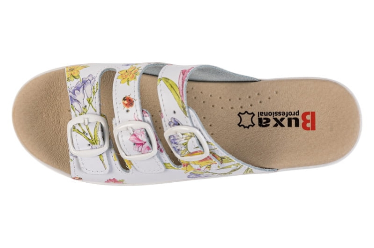 Buty premium skórzane medyczne w kwiaty