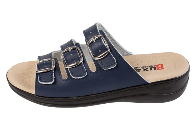 Premium skórzane buty medyczne granatowe